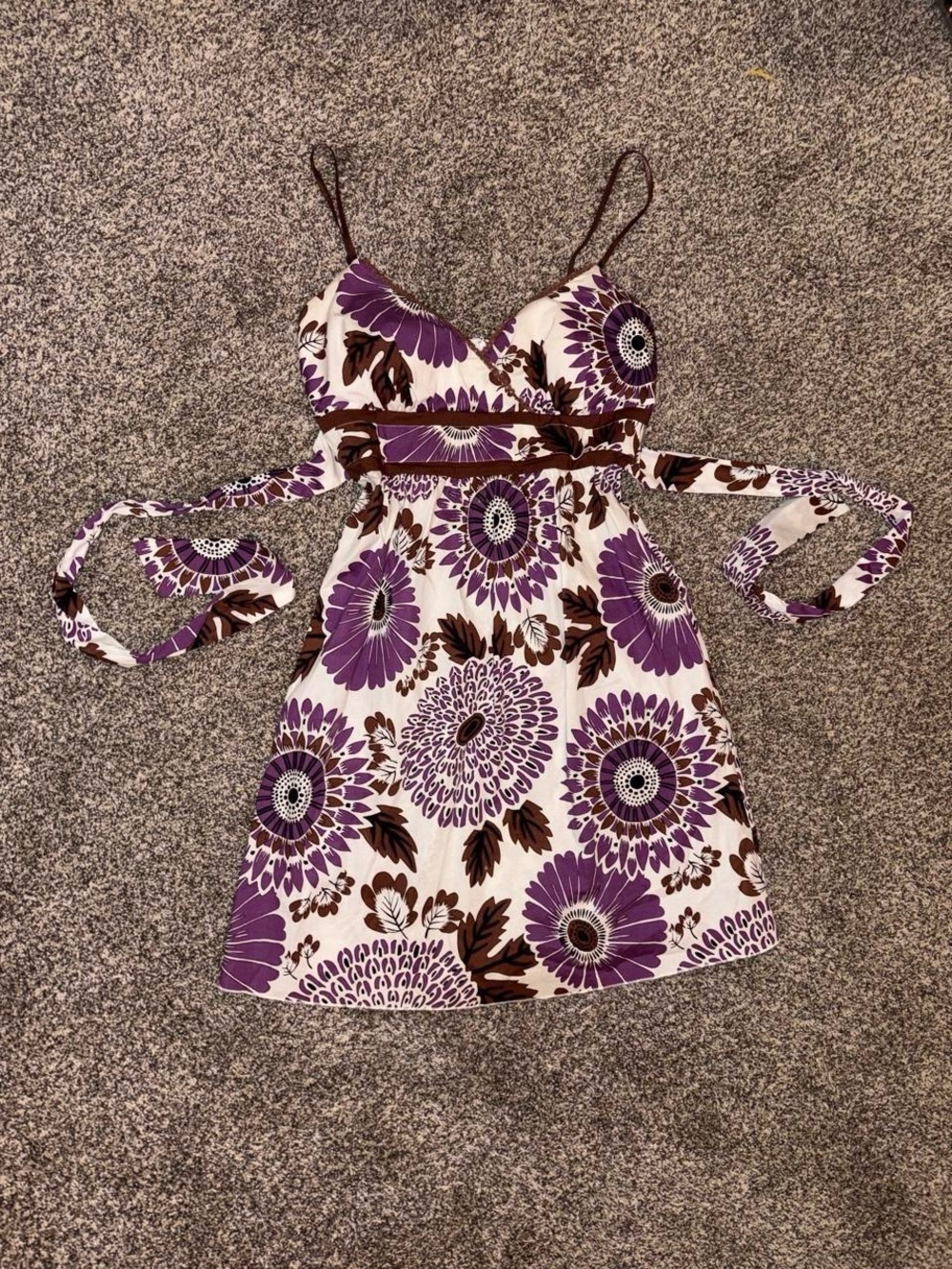 Y2K Mini Dress With Whimsical Floral Design